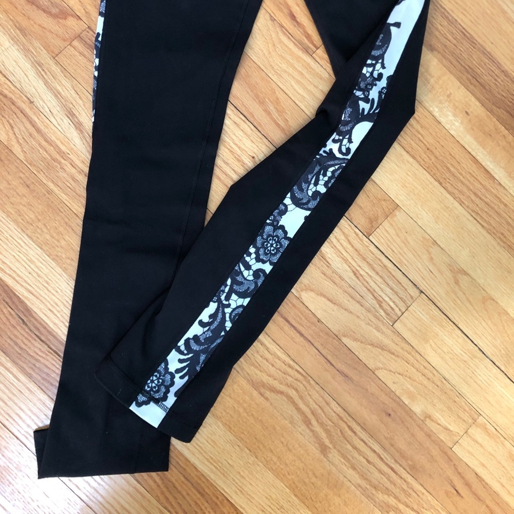 Used lululemon black and floral leggings/pants